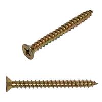 #10 X 1-1/2" Flat Head, Phillips, Tapping Screw, Type A, Zinc Yellow